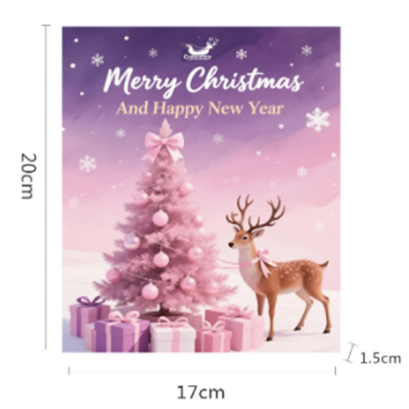 Christmas Crystal Bracelet Advent Calendar Gift Lost Butterfly Gold Silver 24 Day Countdown 2025 Children Blind Box Mood Props