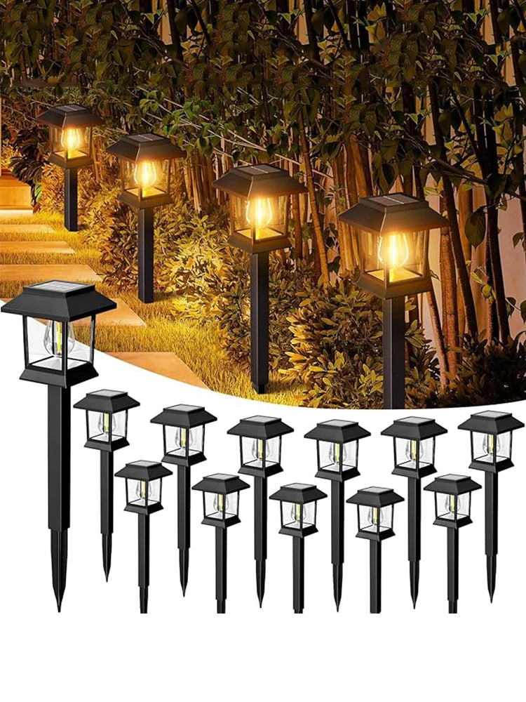 Outdoor Garden 1/2/6/12PCS Retro Solar Waterproof Signs for Courtyard Solar Lights Landscape Grassland Corridors