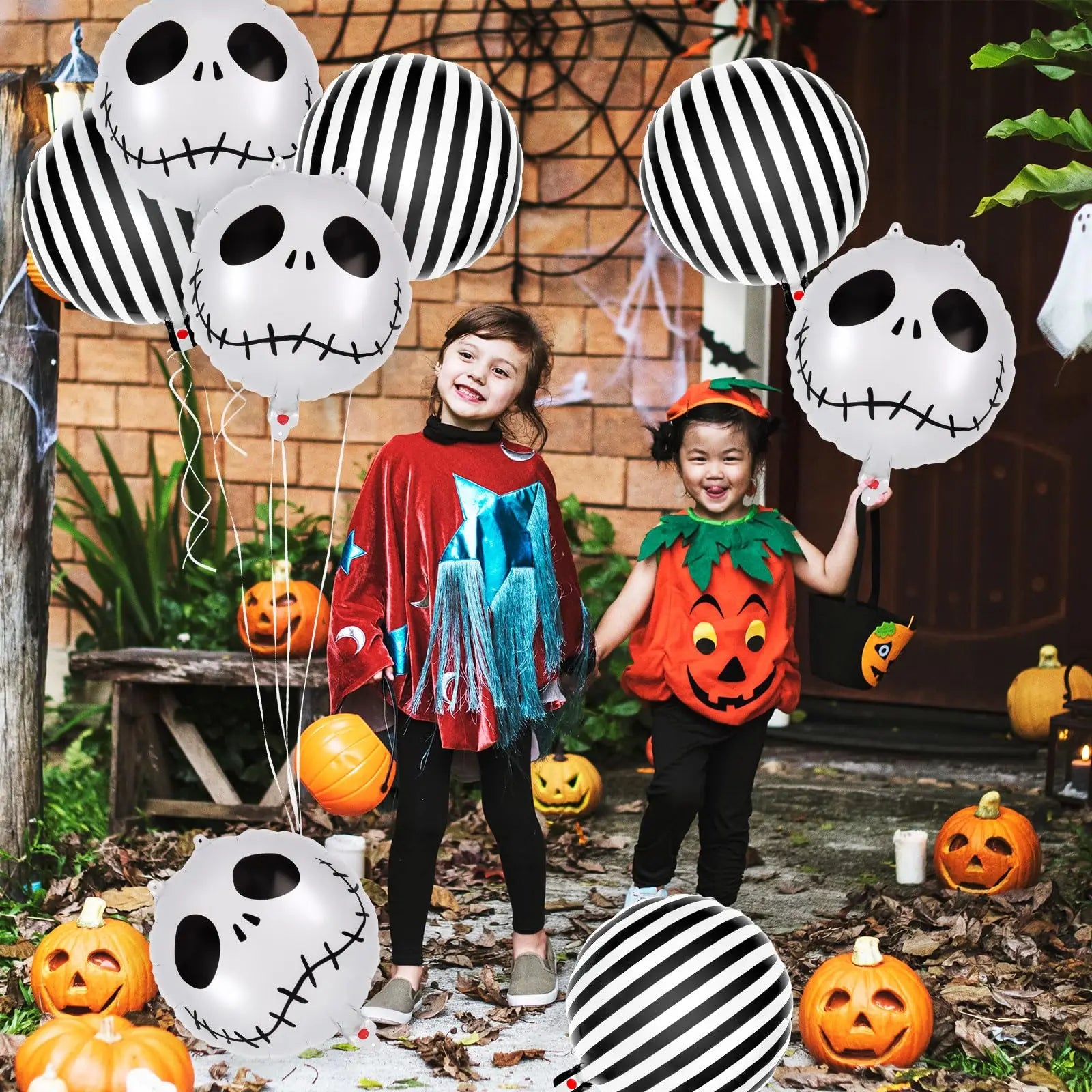 12 Pieces Halloween Foil Balloon Set Halloween Birthday Masquerade Theme Party Decoration