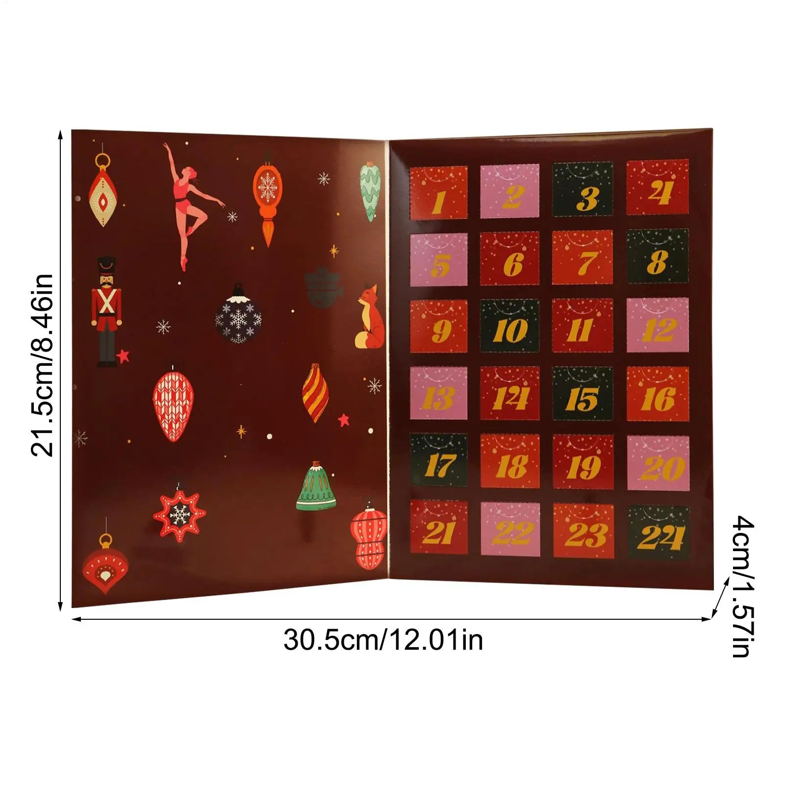24 Days Refillable Christmas Advent Calendar with Treat Boxes, Holiday Countdown for Home Decor & Family Activities for Kids