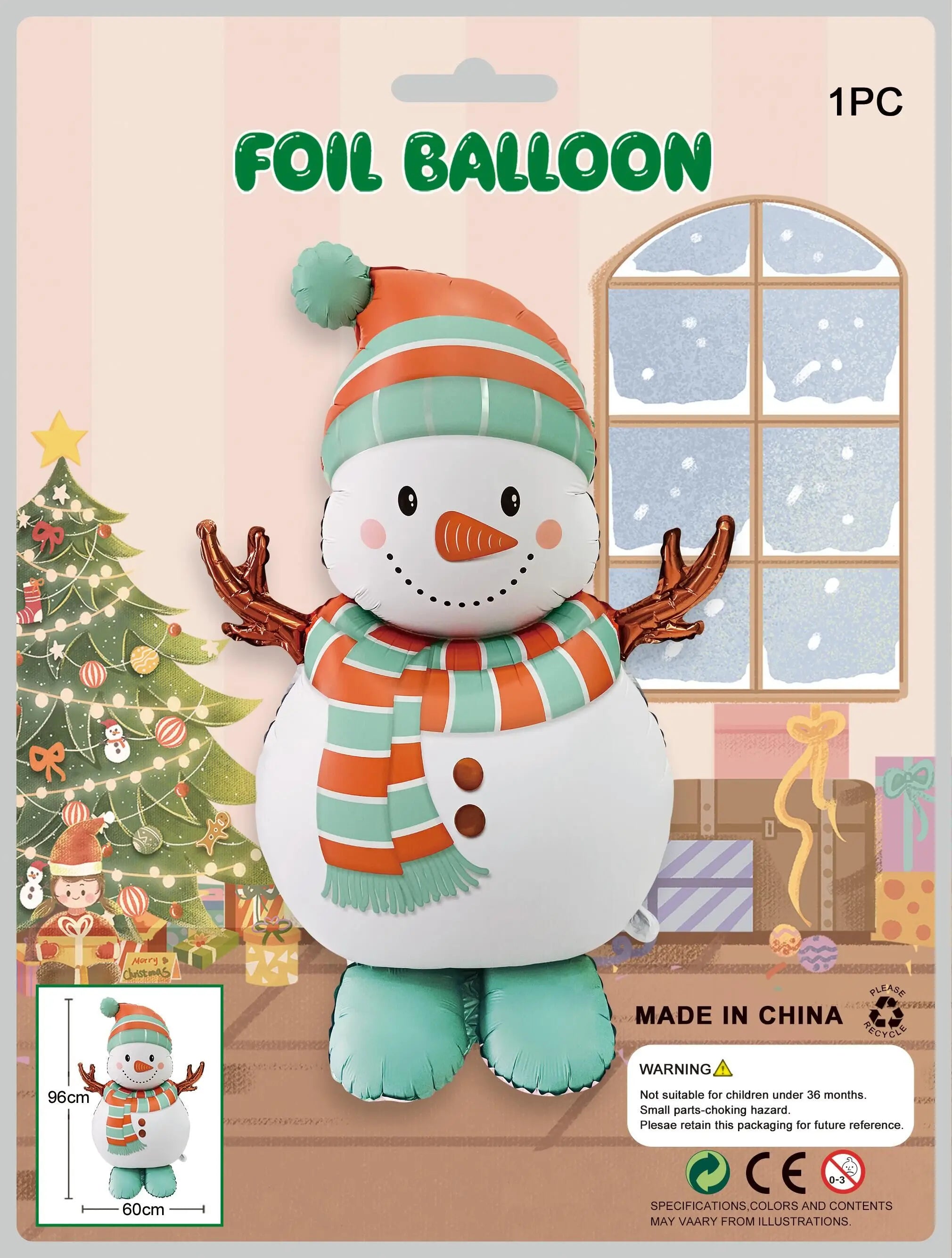 1pc New Extra Large Standing Santa Claus Foil Balloon Christmas Holiday Party Decoration New Year Birthday Supplies Easter Gift