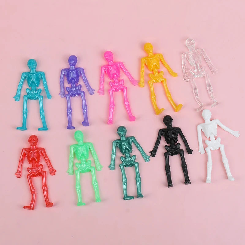 10/20/30pcs Halloween Stretchy Skeleton Trick or Treat Gift Fun Sticky Toy Kids Halloween Party Favors Goody Bag Pinata Fillers