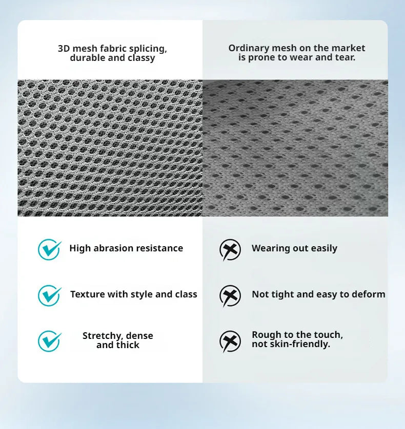 Car Chair Back Cusion Mesh Lumbar Anti-Fatigue Brace Elastic Cushion Massage Back Cushion Pad Support Summer Cool Breathable