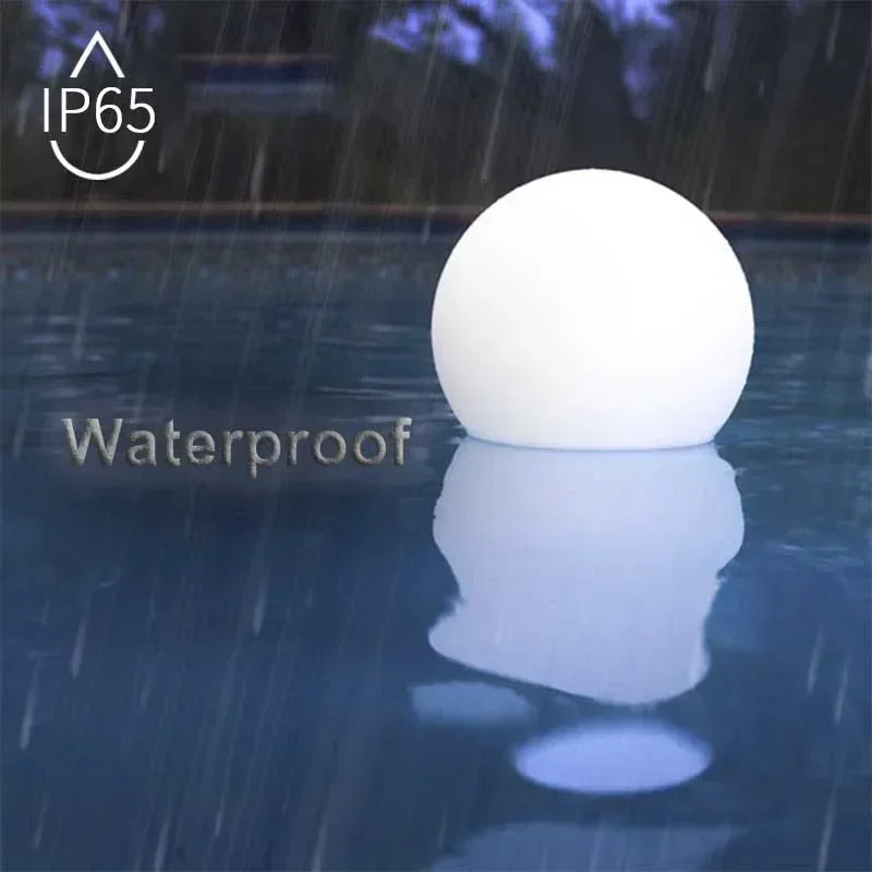 LED Ball Light Solar Lamp Outdoor Lawn Lamp Luminous Ball Pool Bedroom Table Party Garden Lighting Remote Control Waterproof