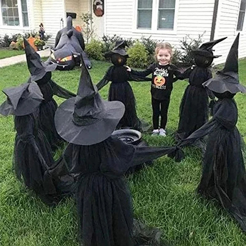170cm Halloween Light-Up Witches Ghost Halloween Decoration Horror Props Creepy Skeleton For Halloween Decoration Voice Control