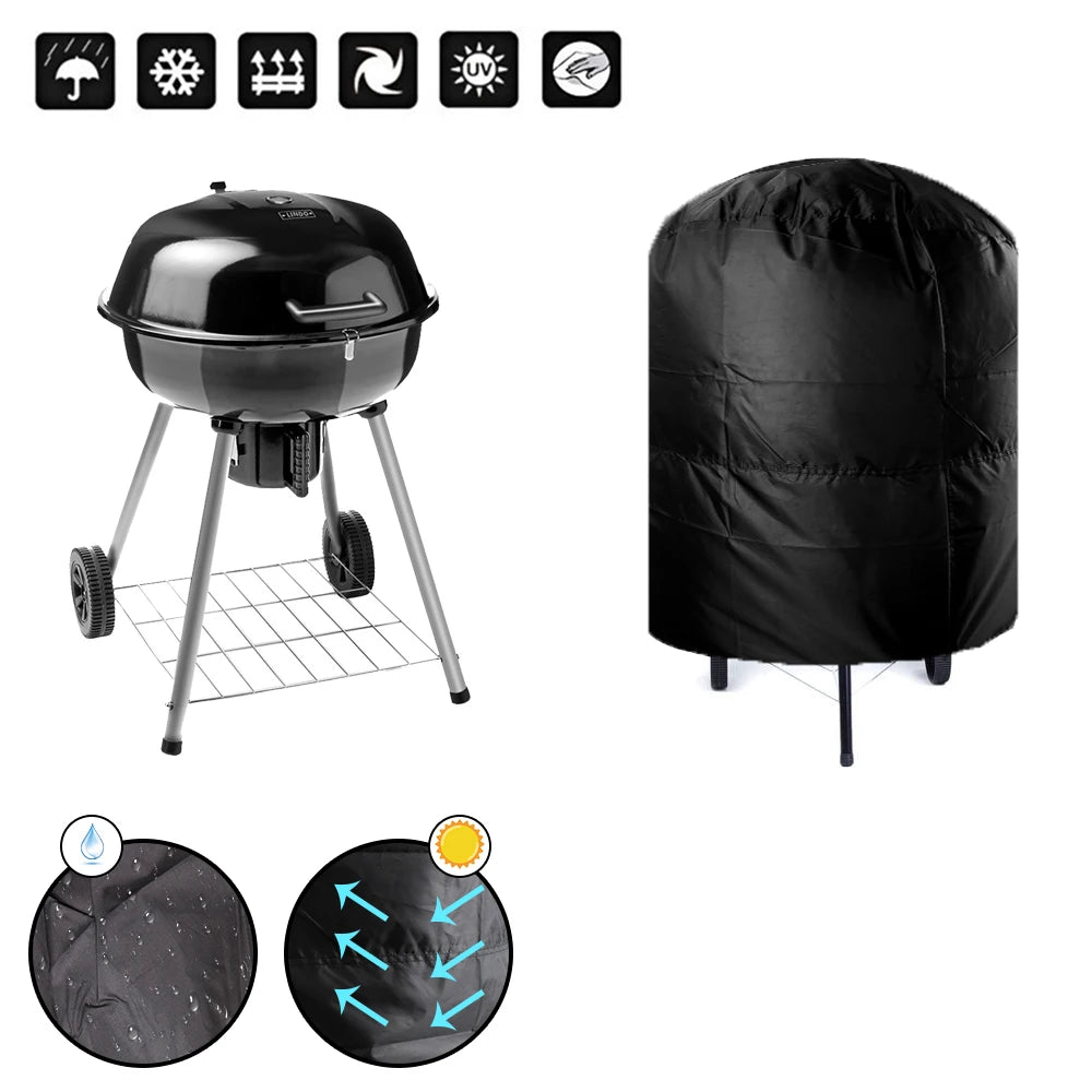 Waterproof Round BBQ Grill Cover