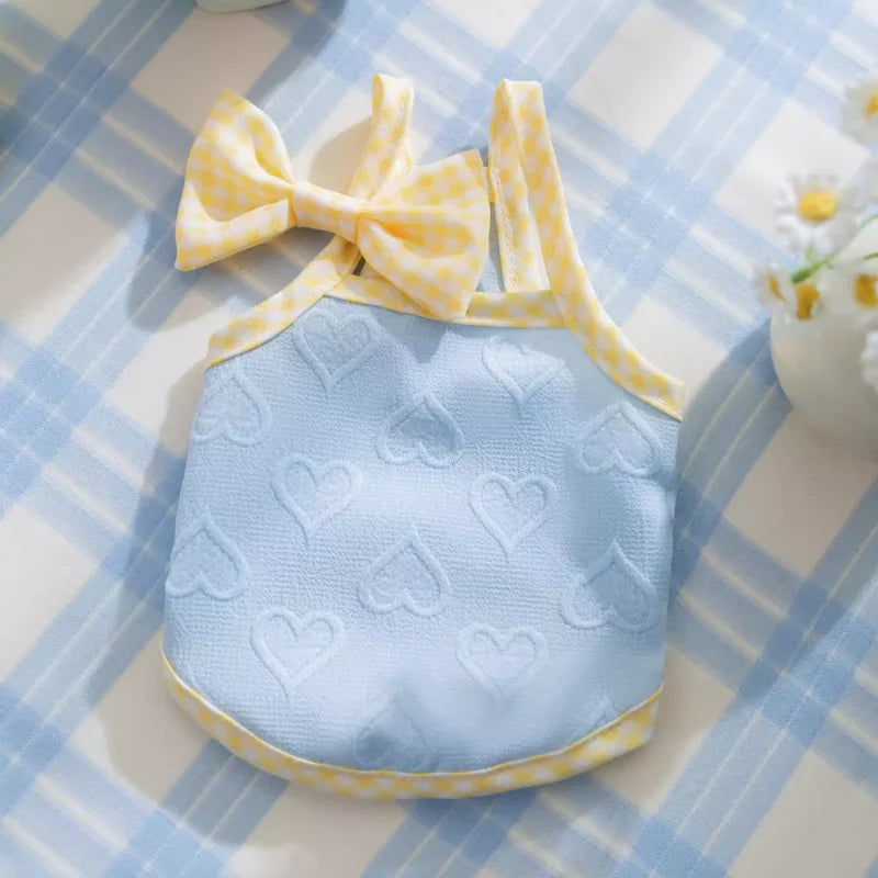 Puppy Summer Clothes Suspender Vest for Small Dogs 2025 Dog Clothing Chihuahua Dog Cooling Vest Love Relief Girls Dog T-Shirt