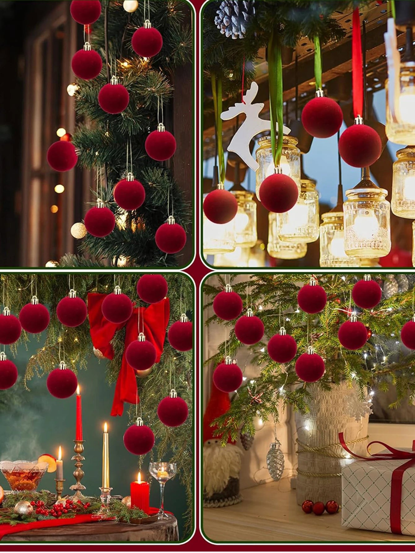 10pcs Christmas Balls,Christmas Tree Decorations Velvet Ball Ornaments for Christmas Party Christmas Decoration Navidad 2025