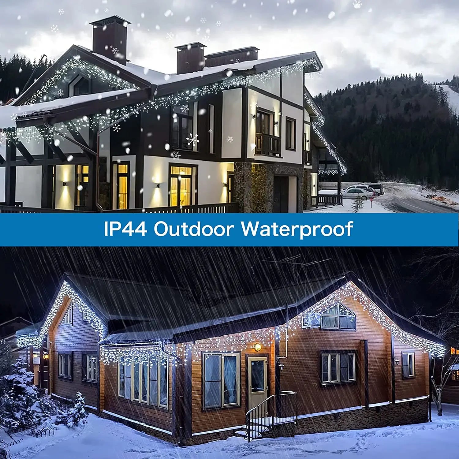 Christmas Decoration 2024/2025 icicle Led Curtain Lights for Outdoor Droop 0.4/0.5/0.6M Christmas Lights for home New Year 2025