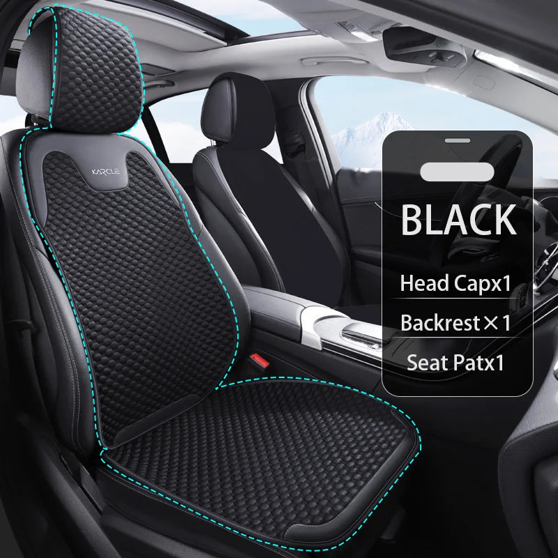Universal Ice Silk Summer Car Seat Covers Breathable Car Seat Covers Full Set Sweat Absorption Auto Seat Cushion Car Accessories