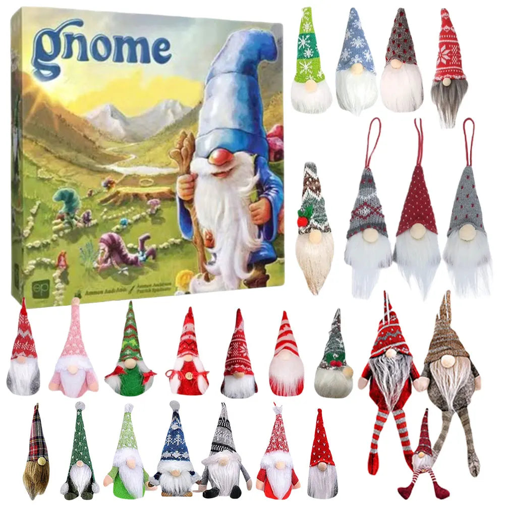 24 Days Christmas Gnome Holidays Advent Calendar Gnome Dolls Plush Toy 2024 Xmas Countdown Calendar New Year Holidays Gifts Box