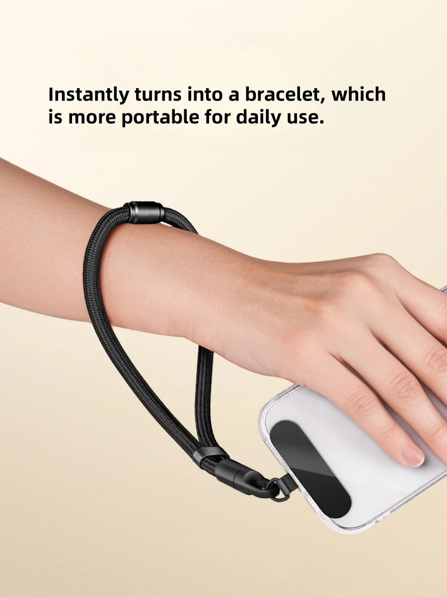 3-in-1 Switchable Mobile Phone Lanyard Adjustable Length Universal Mobile Phone Case Strap