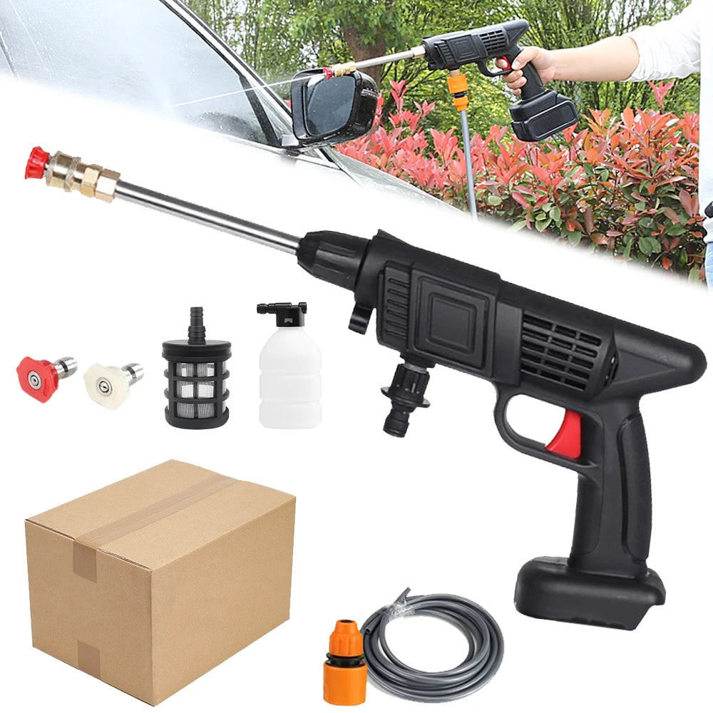 1500W Cordless Electric High Pressure Washer Rechargeable Car Wash Gun Electric Water Gun Foam Machine for Makita 18V Battery