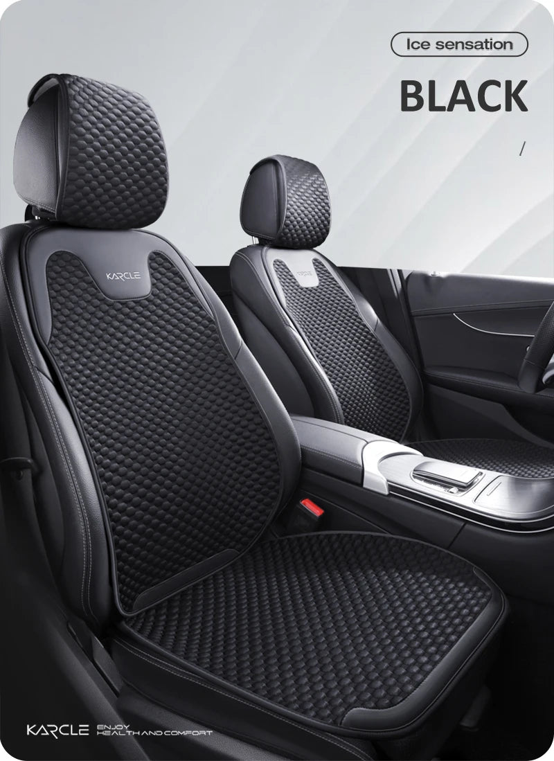 Universal Ice Silk Summer Car Seat Covers Breathable Car Seat Covers Full Set Sweat Absorption Auto Seat Cushion Car Accessories