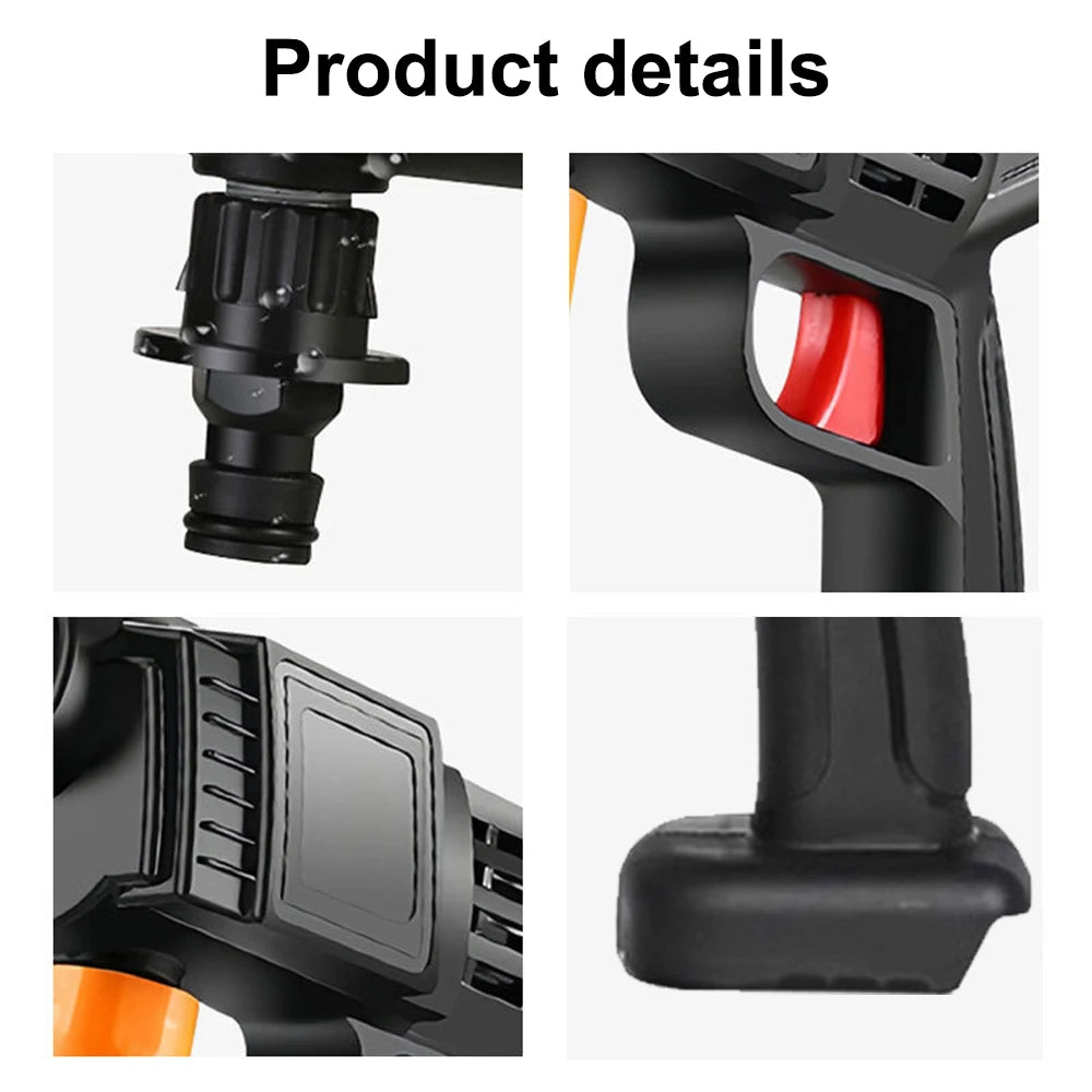 1500W Cordless Electric High Pressure Washer Rechargeable Car Wash Gun Electric Water Gun Foam Machine for Makita 18V Battery