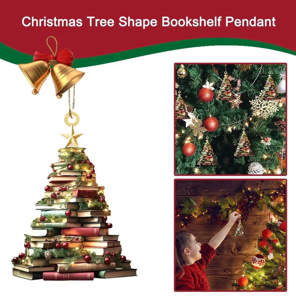 Christmas Ornament Mountain Of Book Christmas Tree Hanging Pendant 2025 Happy New Year Decor 2024 Merry Christmas Decoration