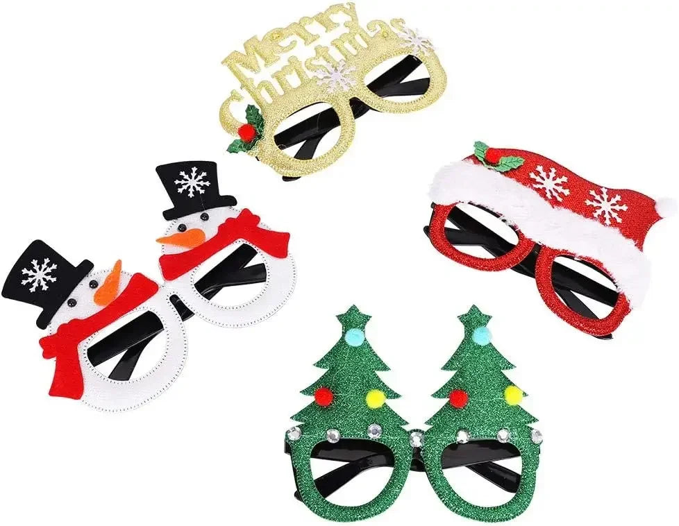 Christmas Glasses Holiday Party Frames Christmas Decoration Accessories Costume Eyeglasses for Christmas Parties Holiday Favors