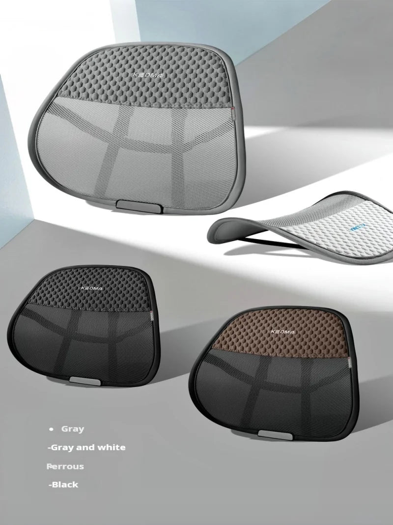 Car Chair Back Cusion Mesh Lumbar Anti-Fatigue Brace Elastic Cushion Massage Back Cushion Pad Support Summer Cool Breathable