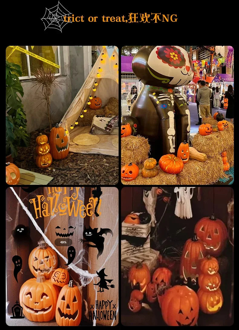 Pumpkins Lamp Halloween Decoration For Home Yard Garden Outdoor Decor Hallowen Horror House Skull Party Props Glow in The Dark