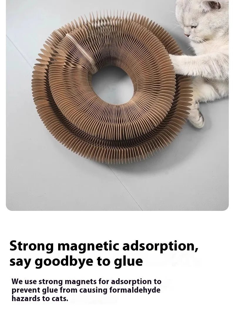 Piano cat scratching post: durable, non-abrasive, boredom-relieving, corrugated, essential for claw sharpening.