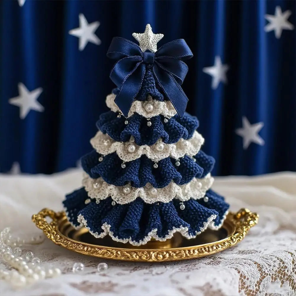 1pc Crochet Christmas Tree Kit - Handmade Holiday Decoration Set, Perfect for Christmas Party Decorations, Christmas Decorations