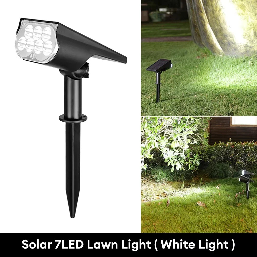 Ultra bright 7LED Solar Light Spotlights Outdoor Landscape Wall Light Waterproof 150° Adjustable Lawn Garden Yard Decor Lighting