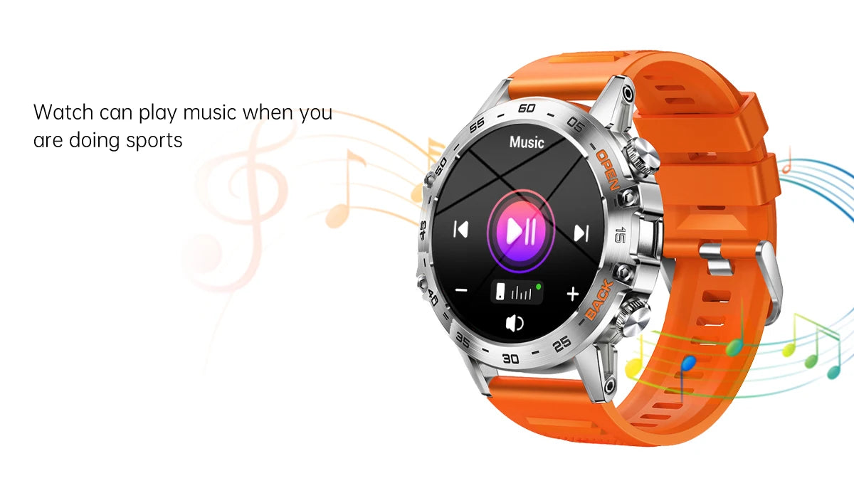 Abelanja Steel 1.39 Bluetooth Call Smart Watch Men Sports Fitness Tracker Watches IP67 Waterproof Smartwatch for Android IOS K52