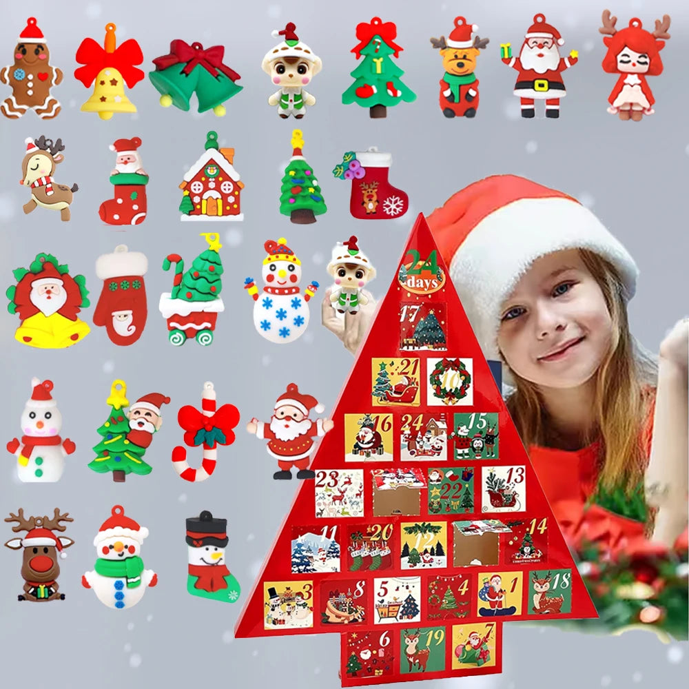 Advent Calendar 2025,24 Days Christmas Holiday Countdown Advent Calendars for Xmas Party Favor, Christmas Goodies for Girls Boy