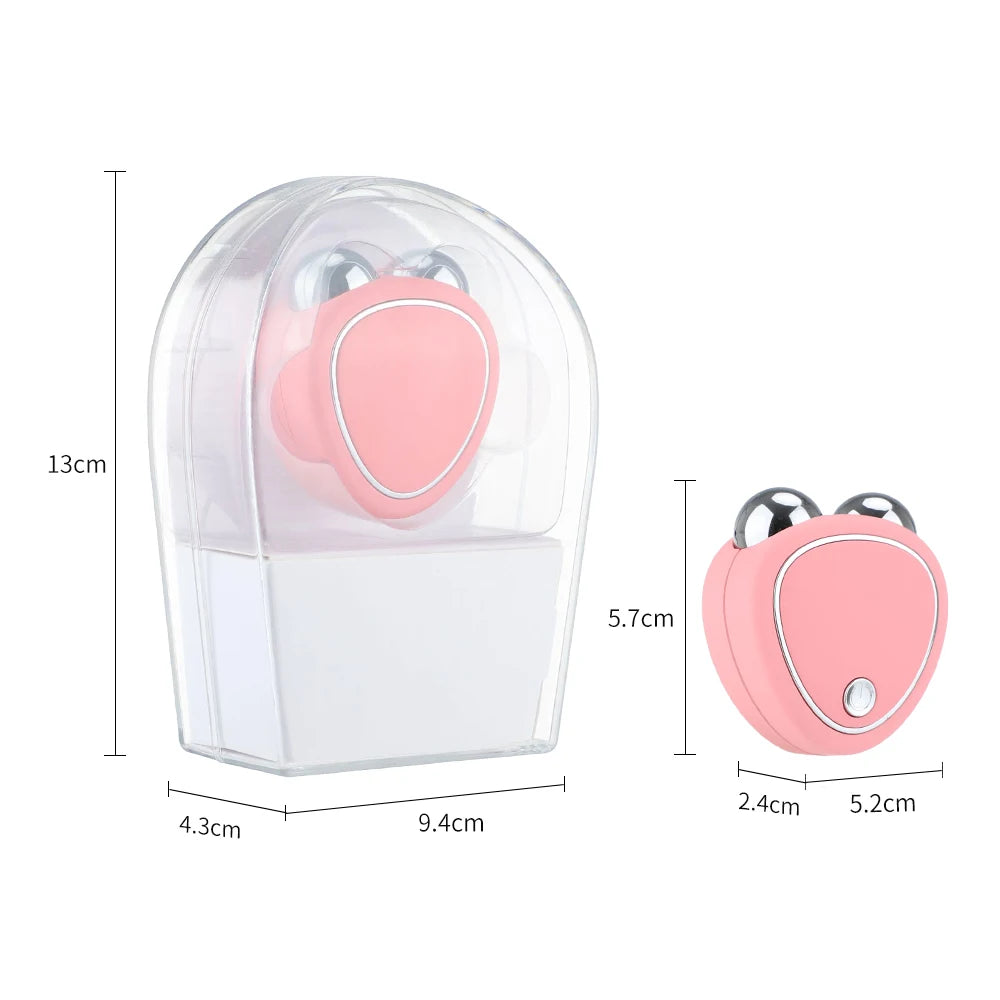 Portable Electric Face Lift Roller Massager EMS Sonic Facial Lifting Skin Tighten Massage