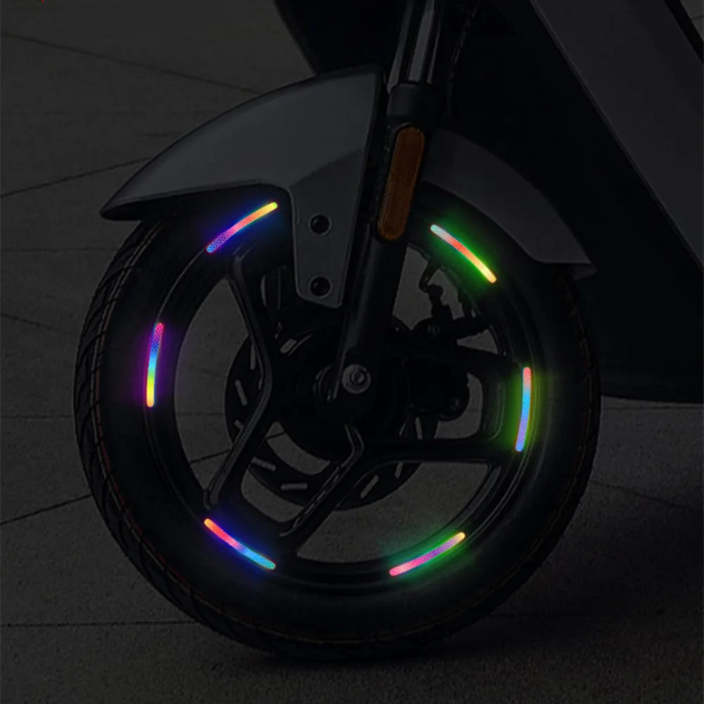 Car Universal  Wheel Hub Reflective Stripes Safety Opening Warning Sticker Tape Auto Warning Reflective Tape Exterior Accessorie