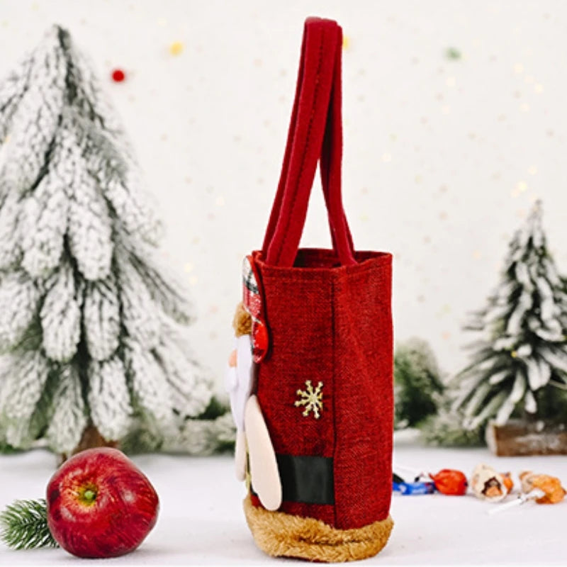 1-20PCS Christmas Tote Bag Snowman Bear Candy Bag Children Gift Bag Storage Bag Christmas Decoration