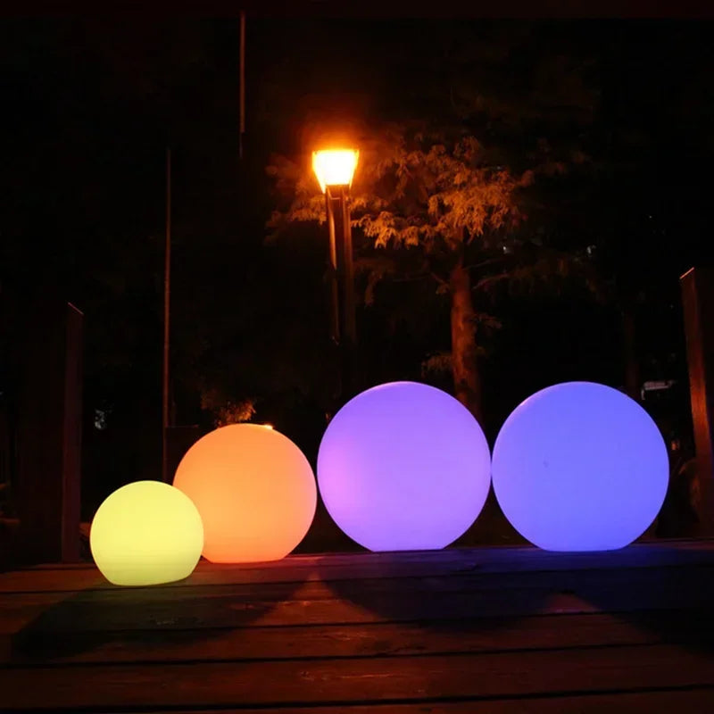 LED Ball Light Solar Lamp Outdoor Lawn Lamp Luminous Ball Pool Bedroom Table Party Garden Lighting Remote Control Waterproof