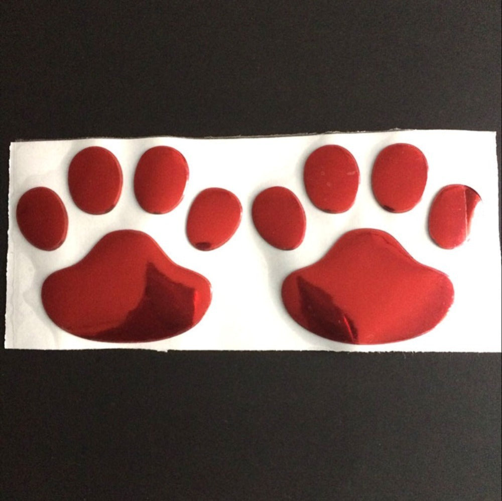 2pcs/Set Car PVC Sticker Cool Design Paw 3D Animal Dog Cat Bear Foot Prints Footprint Decal Car Stickers Accessories