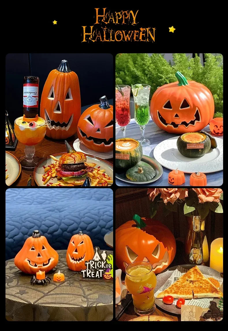 Pumpkins Lamp Halloween Decoration For Home Yard Garden Outdoor Decor Hallowen Horror House Skull Party Props Glow in The Dark