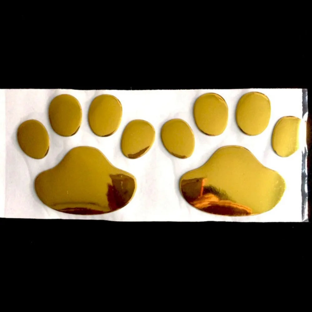 2pcs/Set Car PVC Sticker Cool Design Paw 3D Animal Dog Cat Bear Foot Prints Footprint Decal Car Stickers Accessories
