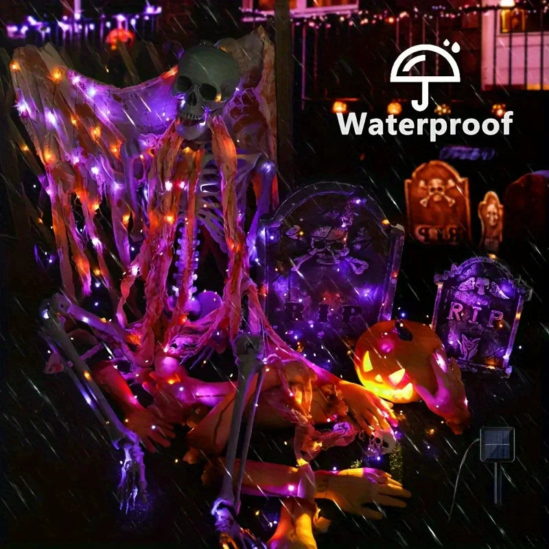 1 Set of Solar Light String OutdoOr Waterproof 8-mode Copper Wire, Fairy Tale Light, Christmas Light, Used for Outdoor Garden