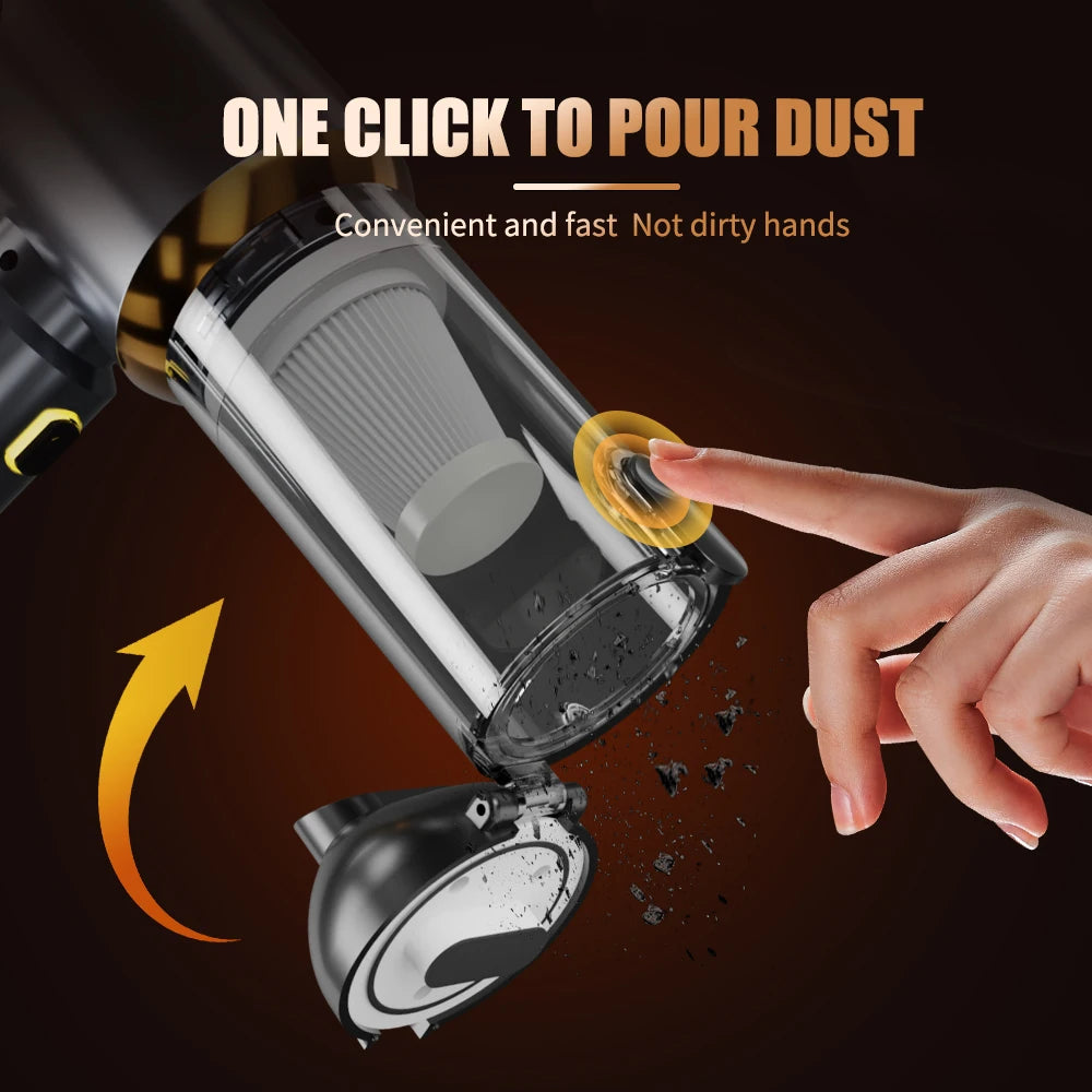 CENRR 998000PA Mini Car Vacuum Cleaner Cordless Powerful Wireless Car Cleaner HandHeld Portable Vacuum Cleaner Cleaning Machine