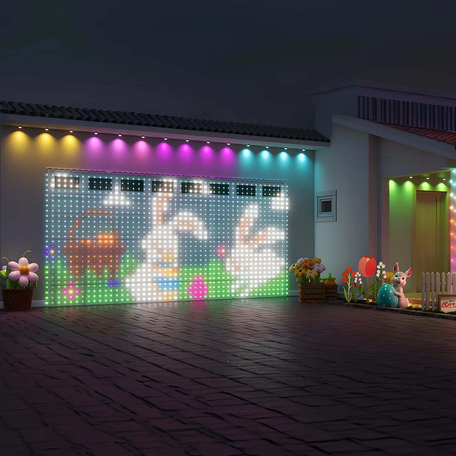 APP Control Smart LED Curtain Lights Sting USB 5V Fairy Light DIY Text Pattern Display for Room Outdoor Garden Christmas Decor