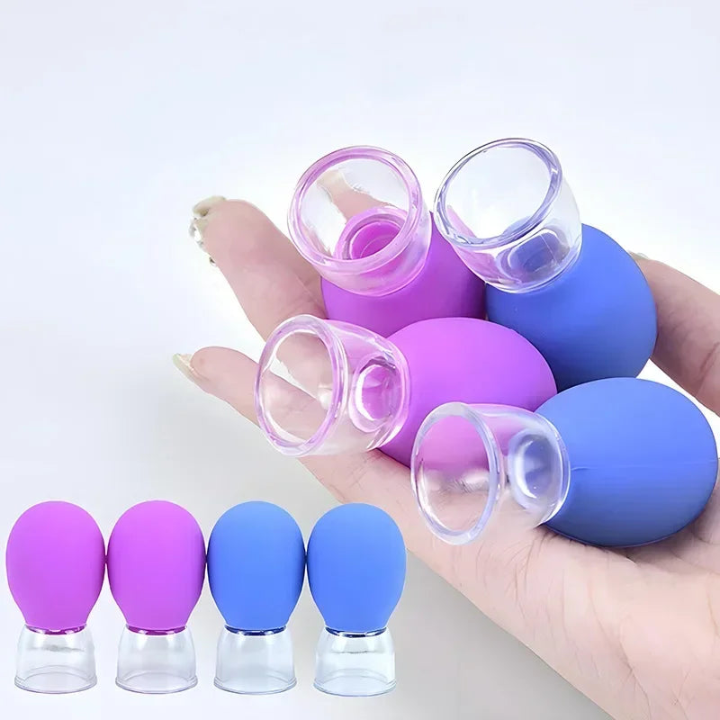 1/5/10pcs Silicone Massage Cupping For Body Face Neck Eye Cellulite Massager Vacuum Tank Body Facial Care Anti-aging Beauty Tool