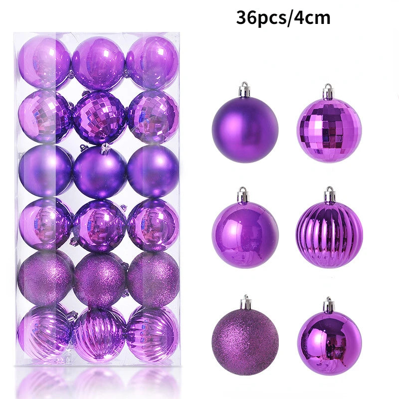 24/36 Pcs Christmas Balls New Year Party Decoration Xmas Tree Ornaments Christmas Hanging Ornament Home Decor Gifts Navidad 2025