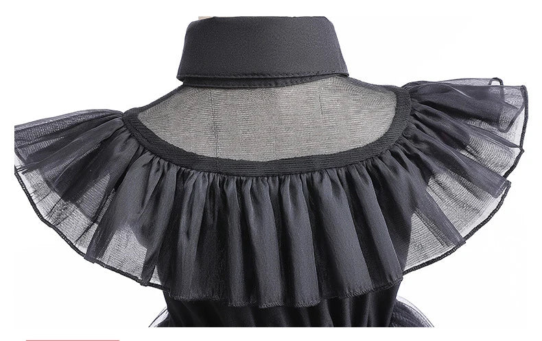 1-6 Years Children Dress For Girl Costume 2023 New Vestidos For Kids Birthday Party Dresses Black Halloween Cosplay Costumes