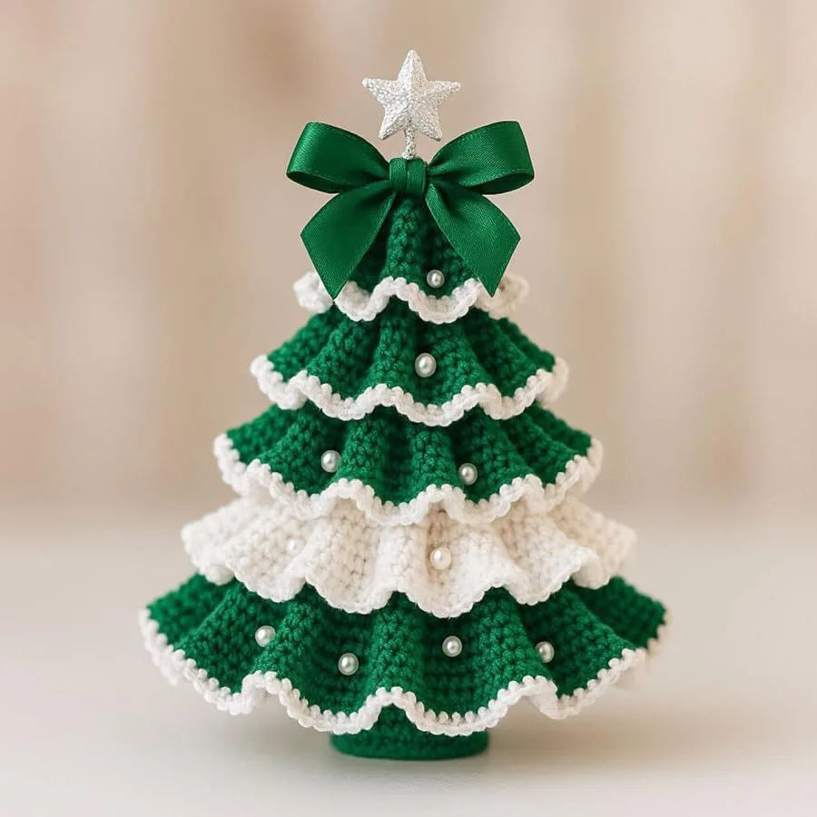 1pc Crochet Christmas Tree Kit - Handmade Holiday Decoration Set, Perfect for Christmas Party Decorations, Christmas Decorations