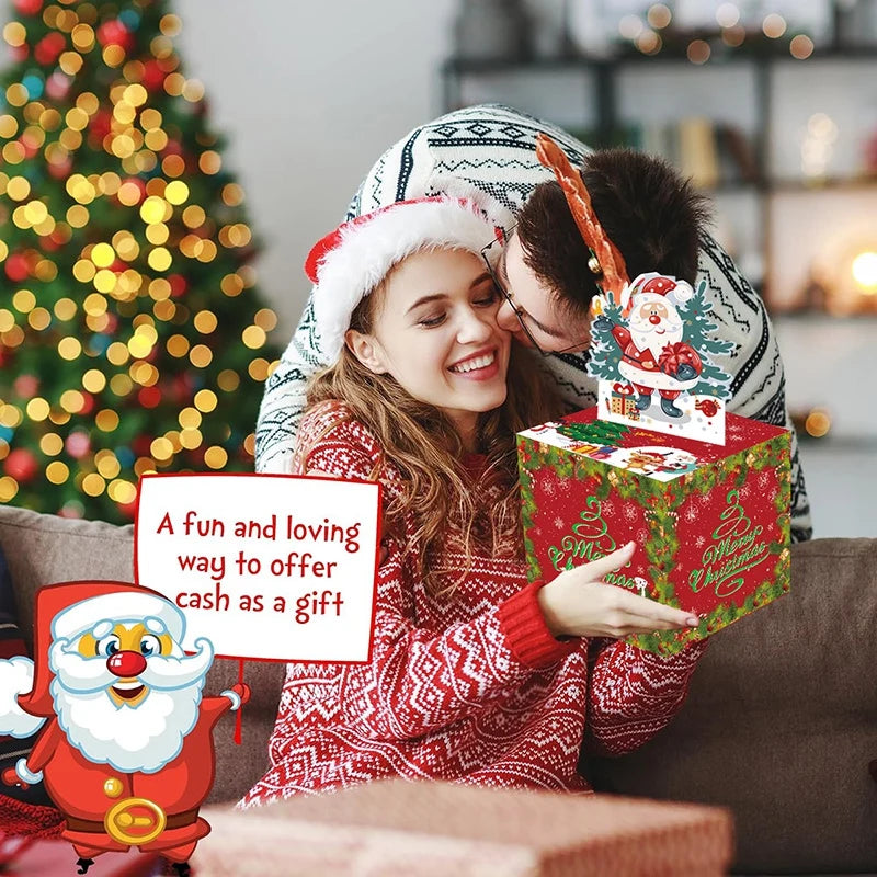 Christmas Money Gift Box Christmas Party Favors Gifts 2025 Navidad Suprise for Friends New Year Party Accessories
