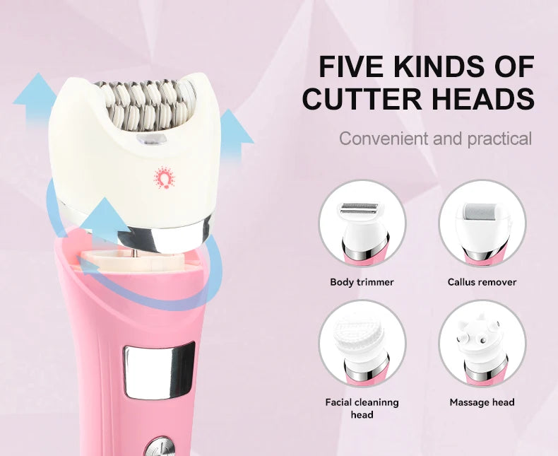 VGR Hair Trimmer Electric Epilator Hair Removal Personal Care Appliances Body Trimmer 5 IN 1 Waterproof Hair Remover Women V-759