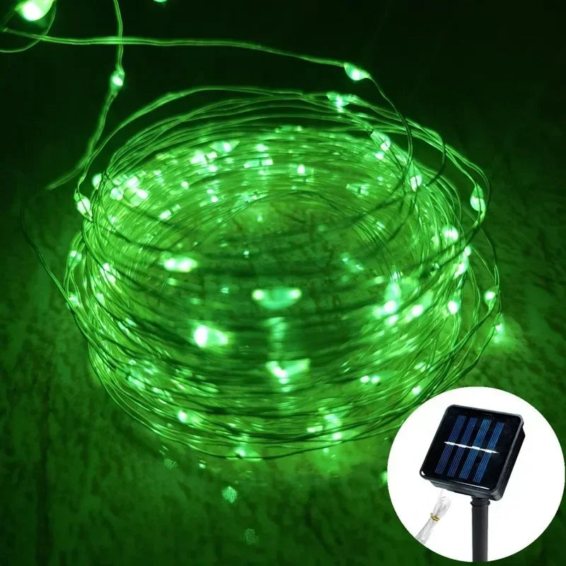 1 Set of Solar Light String OutdoOr Waterproof 8-mode Copper Wire, Fairy Tale Light, Christmas Light, Used for Outdoor Garden