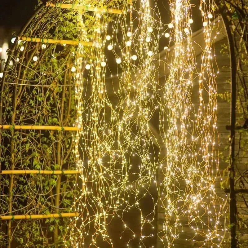 1 Set of Solar Light String OutdoOr Waterproof 8-mode Copper Wire, Fairy Tale Light, Christmas Light, Used for Outdoor Garden