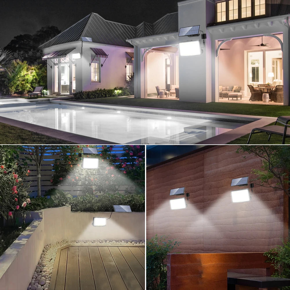 Solar Lights Outdoor Garden 200/288LED Solar Security Light Motion Sensor 3 Mode Waterproof Solar Powered Flood Lamp Yard Garage