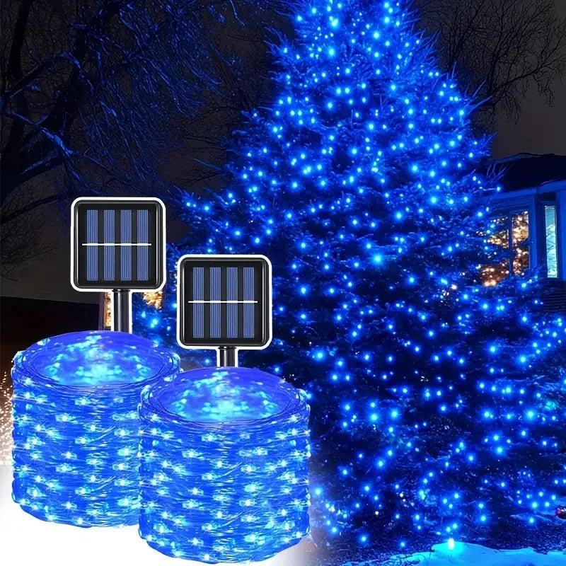 1 Set of Solar Light String OutdoOr Waterproof 8-mode Copper Wire, Fairy Tale Light, Christmas Light, Used for Outdoor Garden