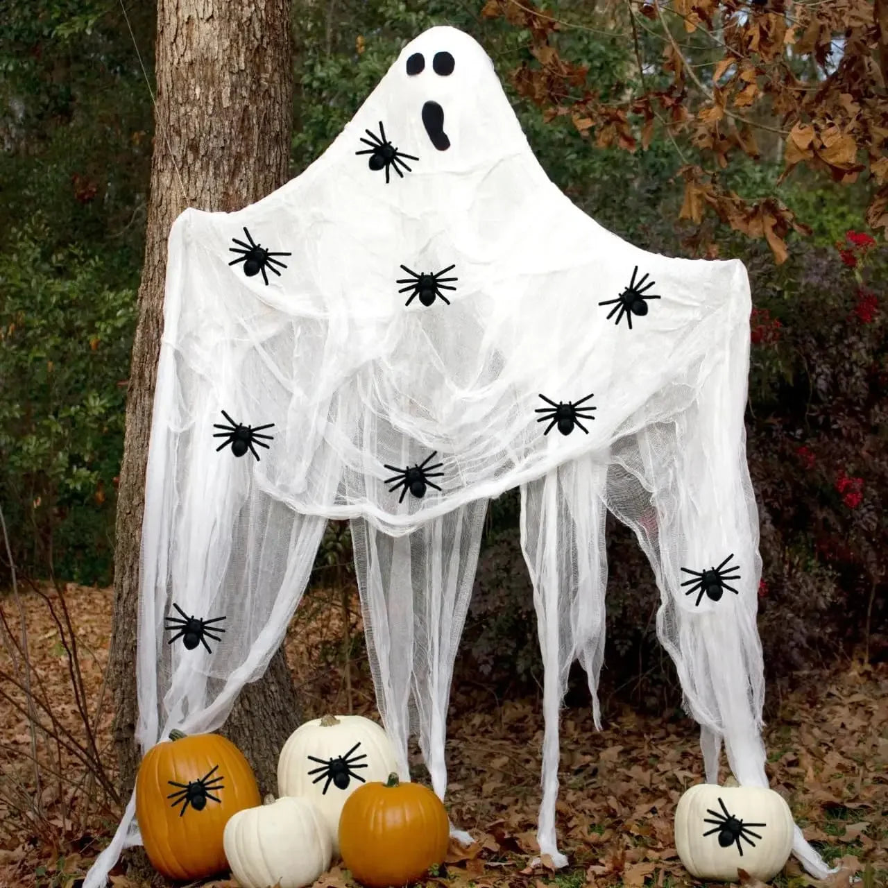1000/50x Halloween Spider Decoration Small Black Plastic Fake Spiders Haunted House DIY Party Prop Simulation Insects Tricky Toy