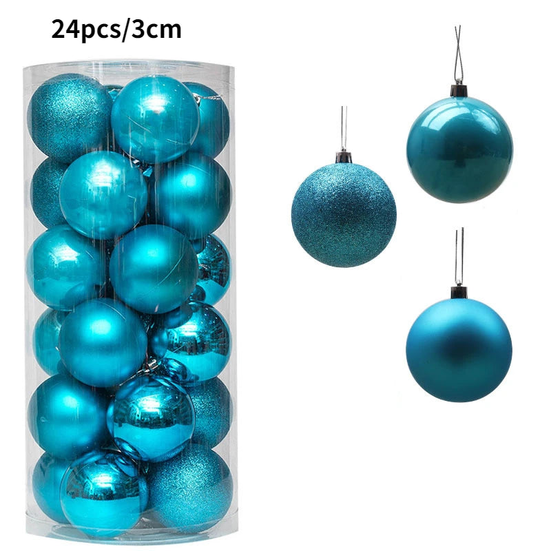 24/36 Pcs Christmas Balls New Year Party Decoration Xmas Tree Ornaments Christmas Hanging Ornament Home Decor Gifts Navidad 2025